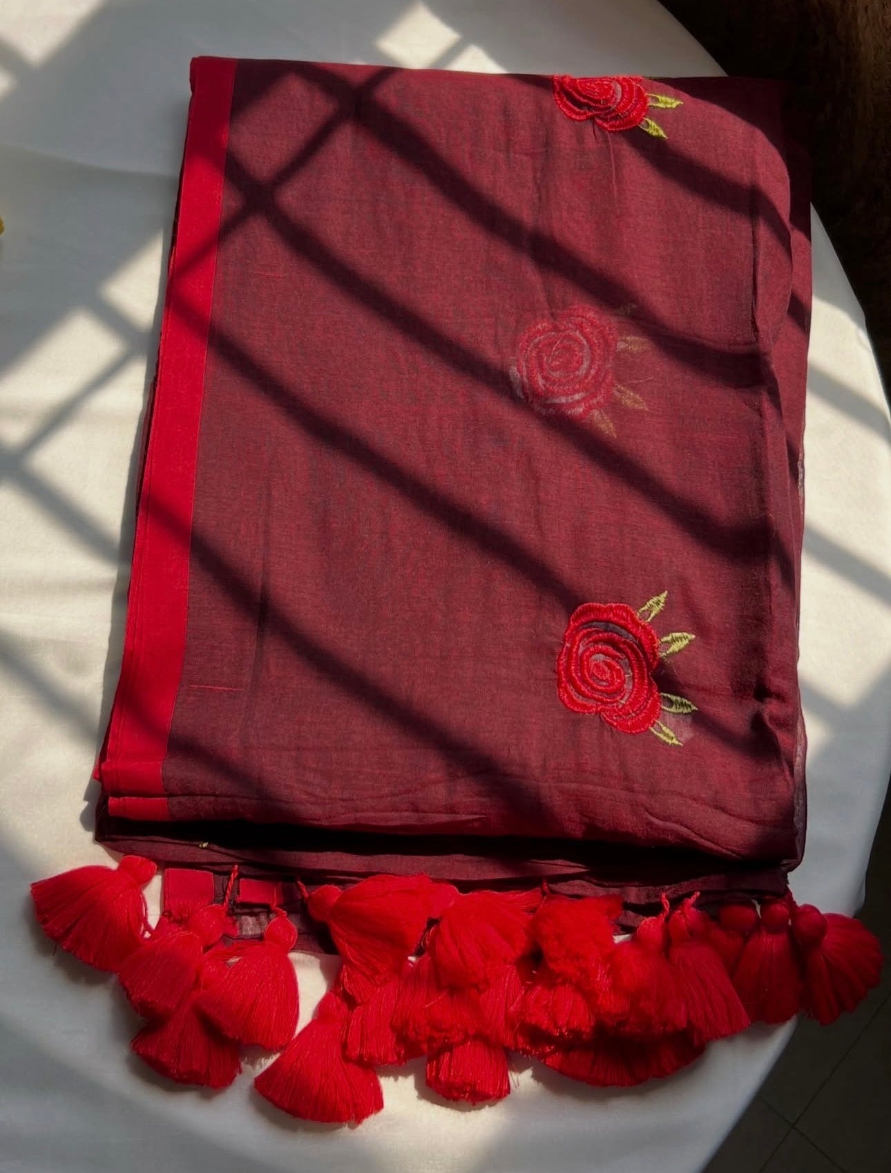 Rose mul Saree