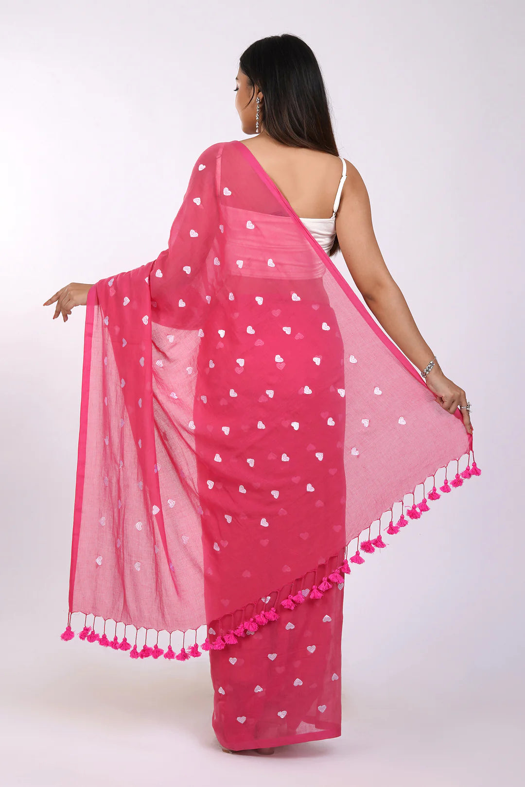 Red Heart Saree