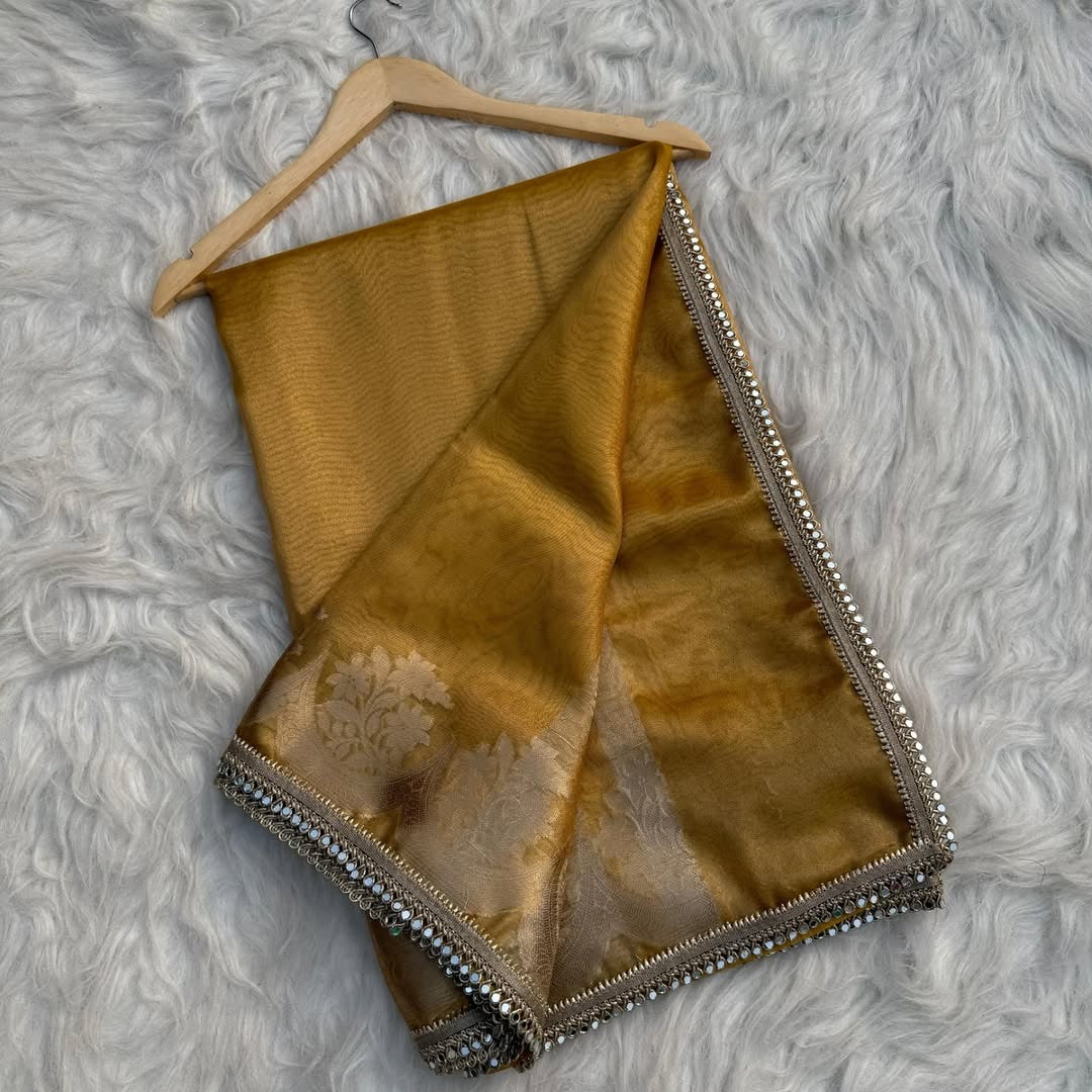 Rumani Silk Saree (mustard)