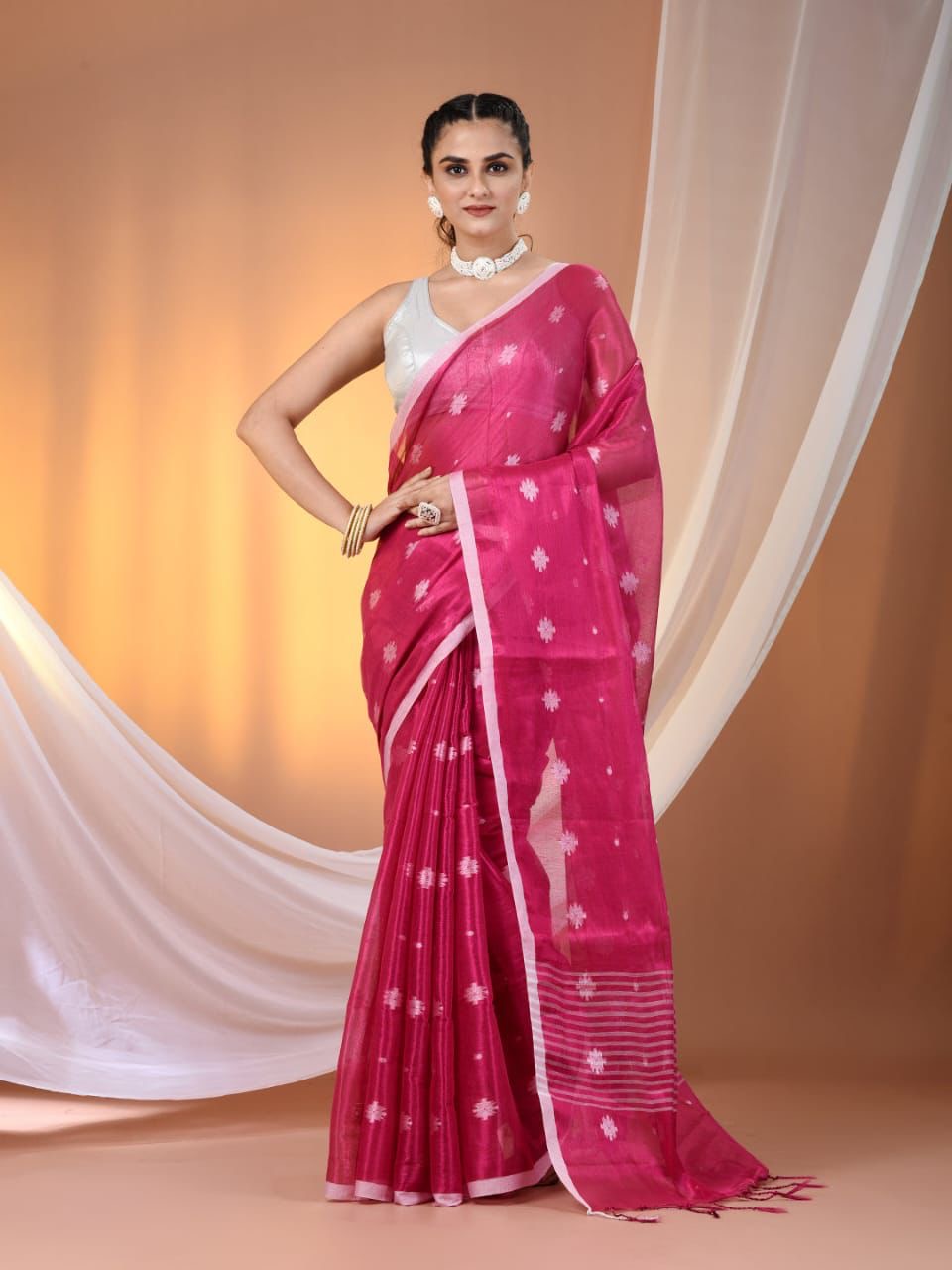 Jhil Mil Tissue Saree