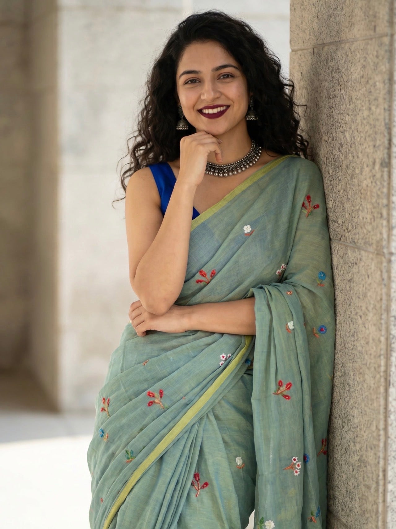 Wildflower Saree (sage)