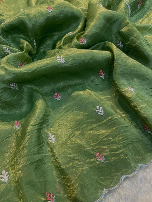 Veena Crushed Tissue Saree