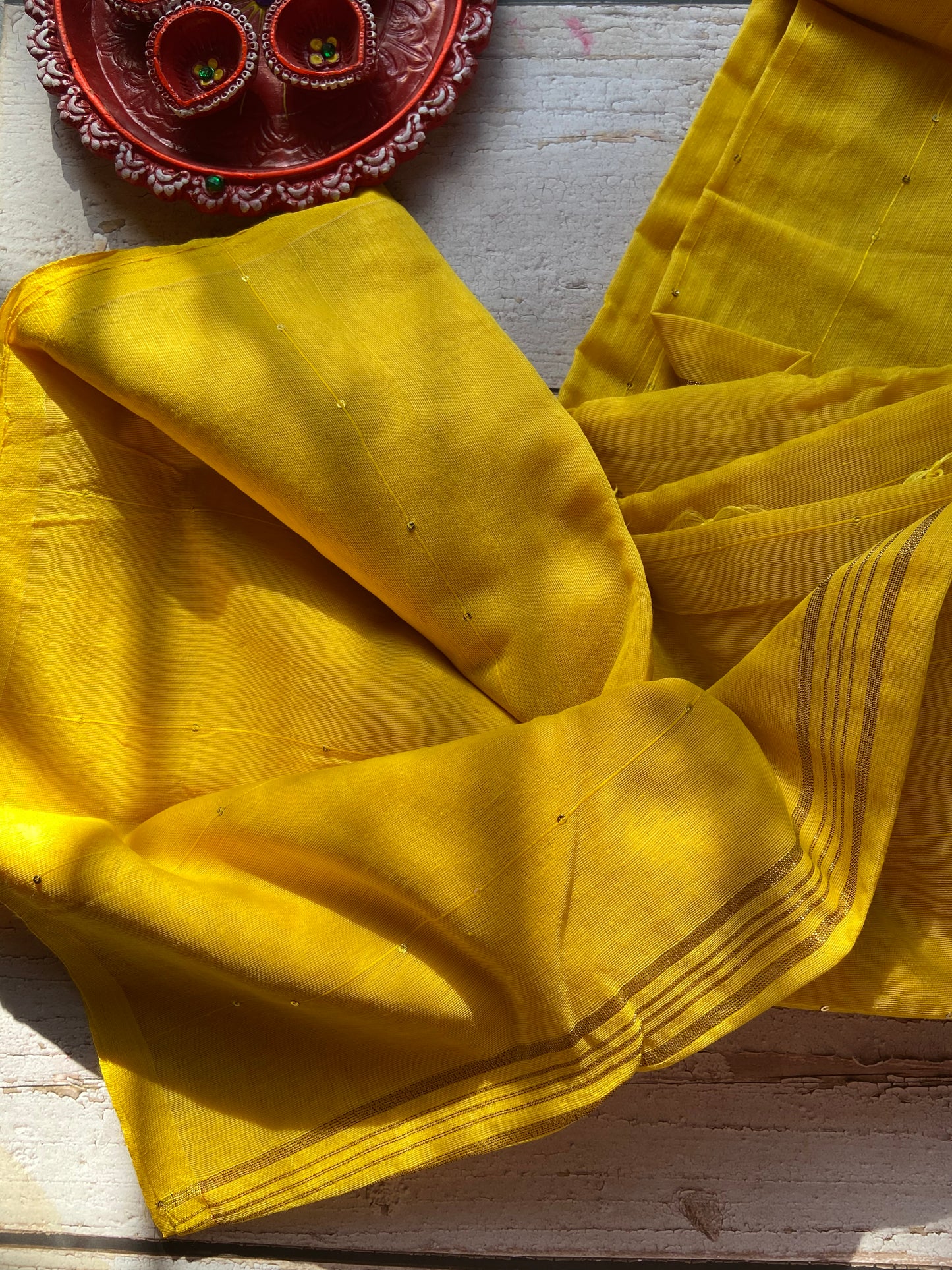 RAGA yellow saree