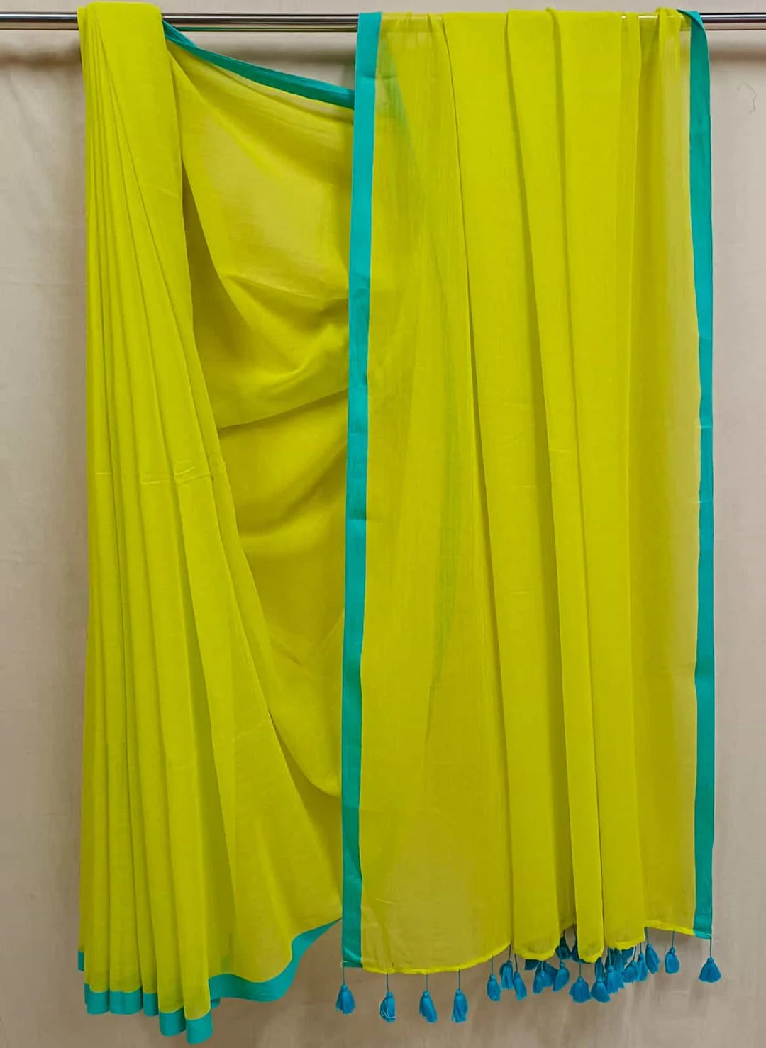 Alaya Mul Saree (Lime)