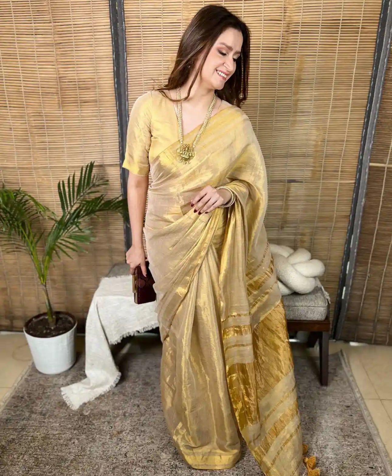 Golden Hour Tissue Saree