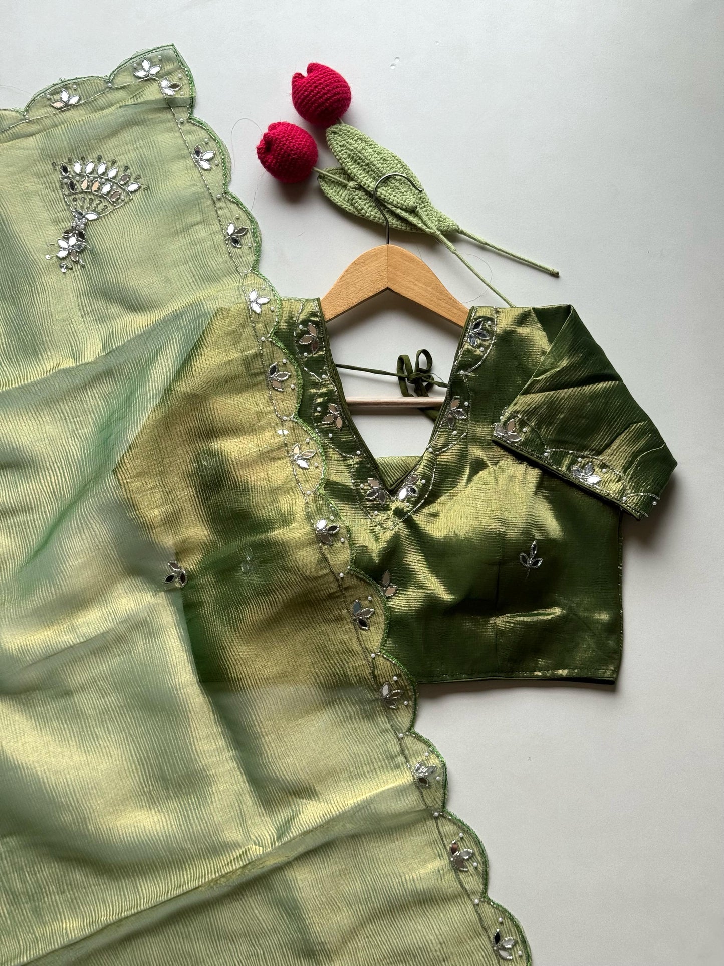 The Regalia Green Saree