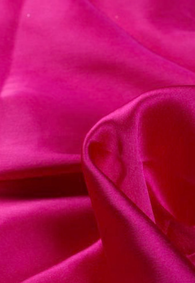 Rani pink satin saree