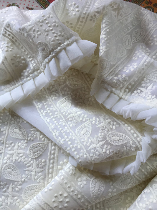 Scabiosa Embroidered Saree