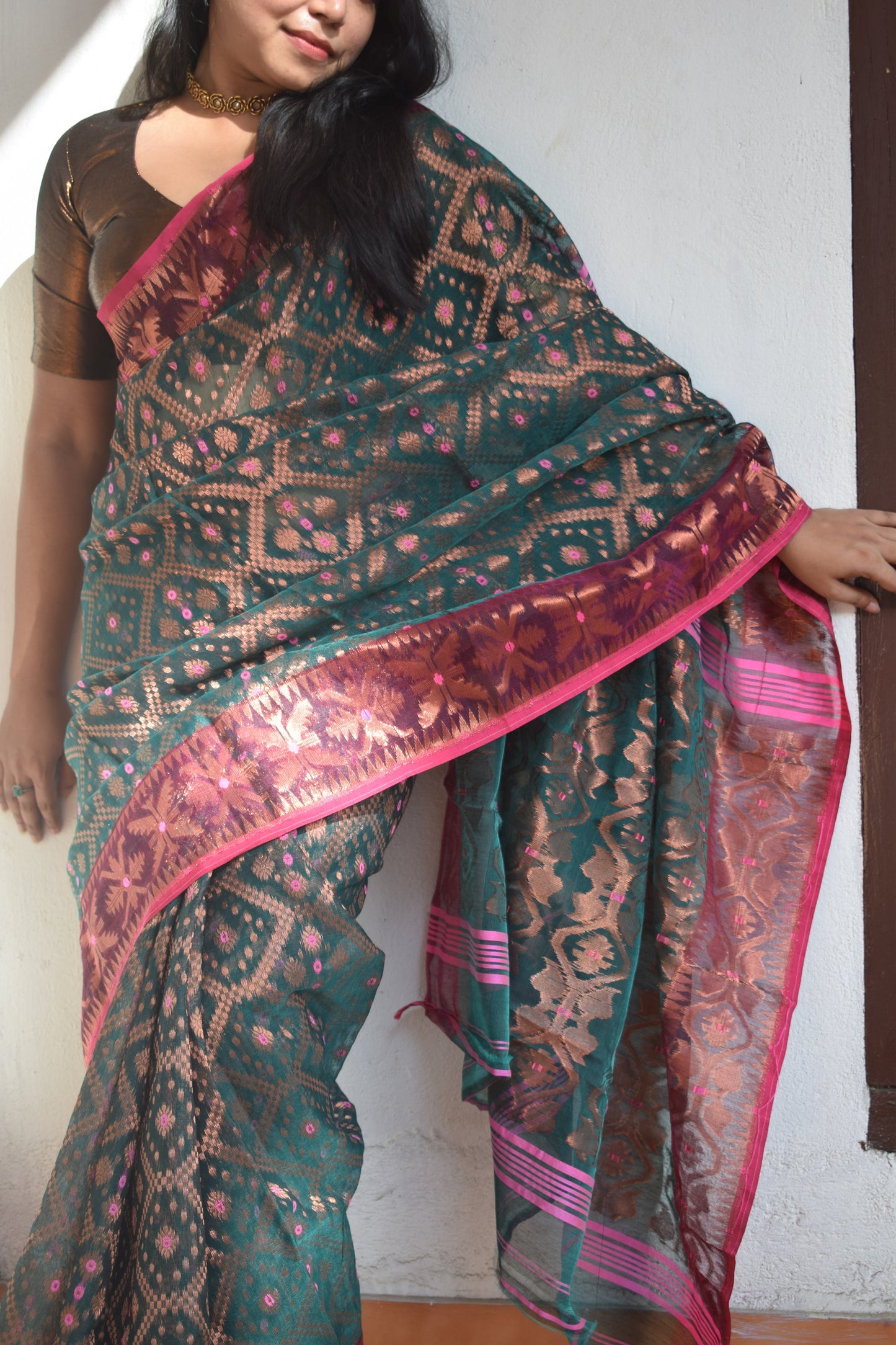 Azalea Jamdani Saree