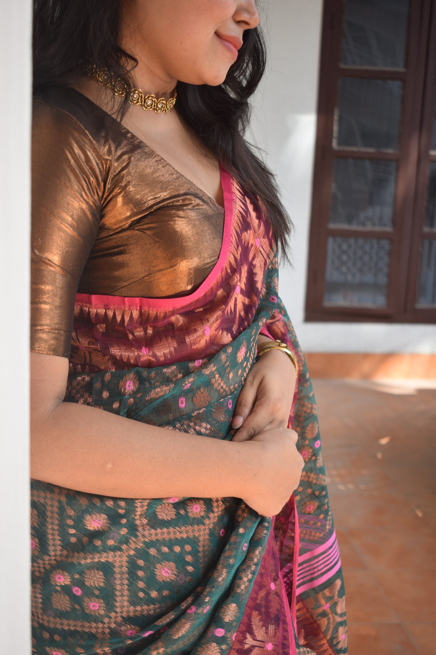 Azalea Jamdani Saree