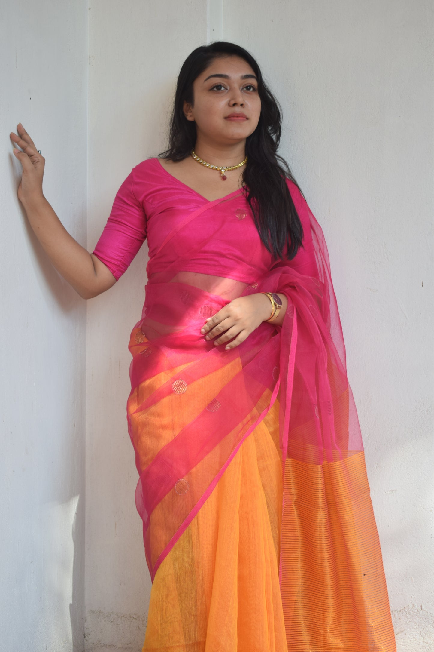 The Bougainvillea Saree