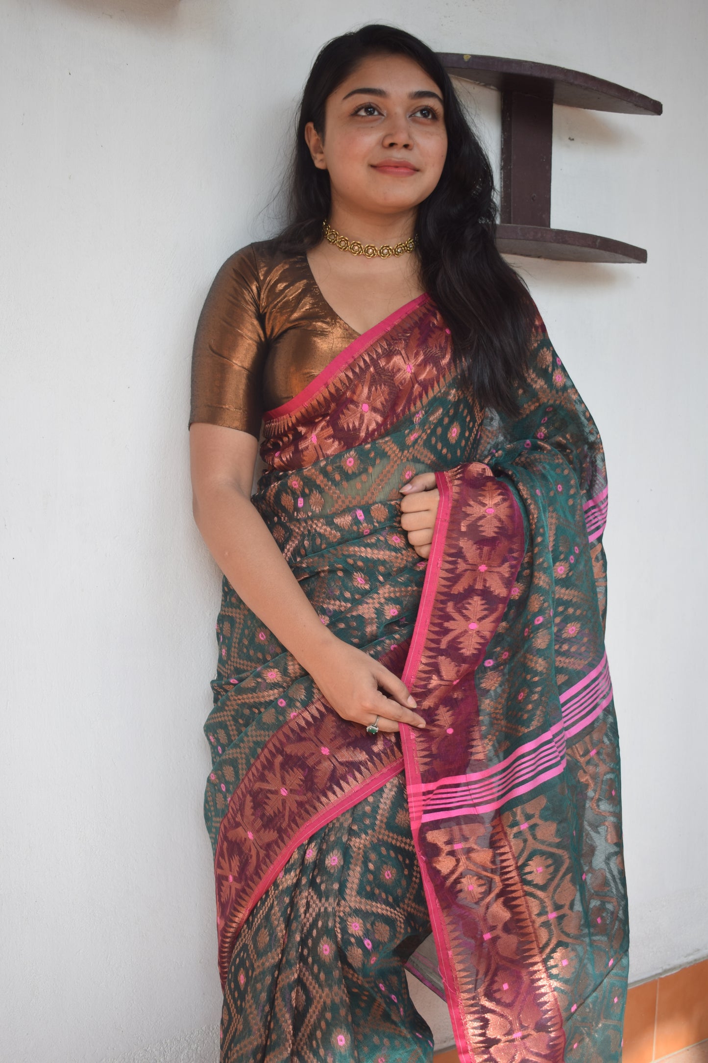 Azalea Jamdani Saree