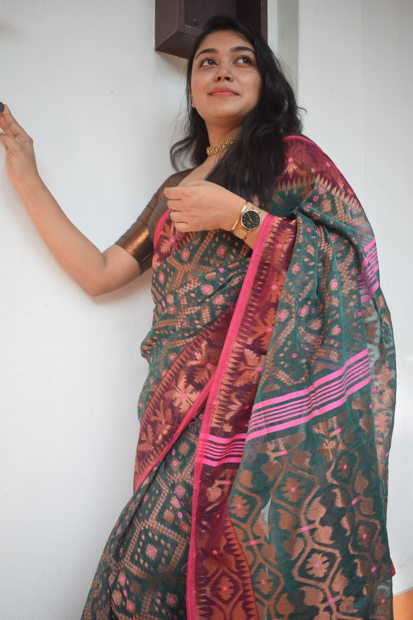 Azalea Jamdani Saree