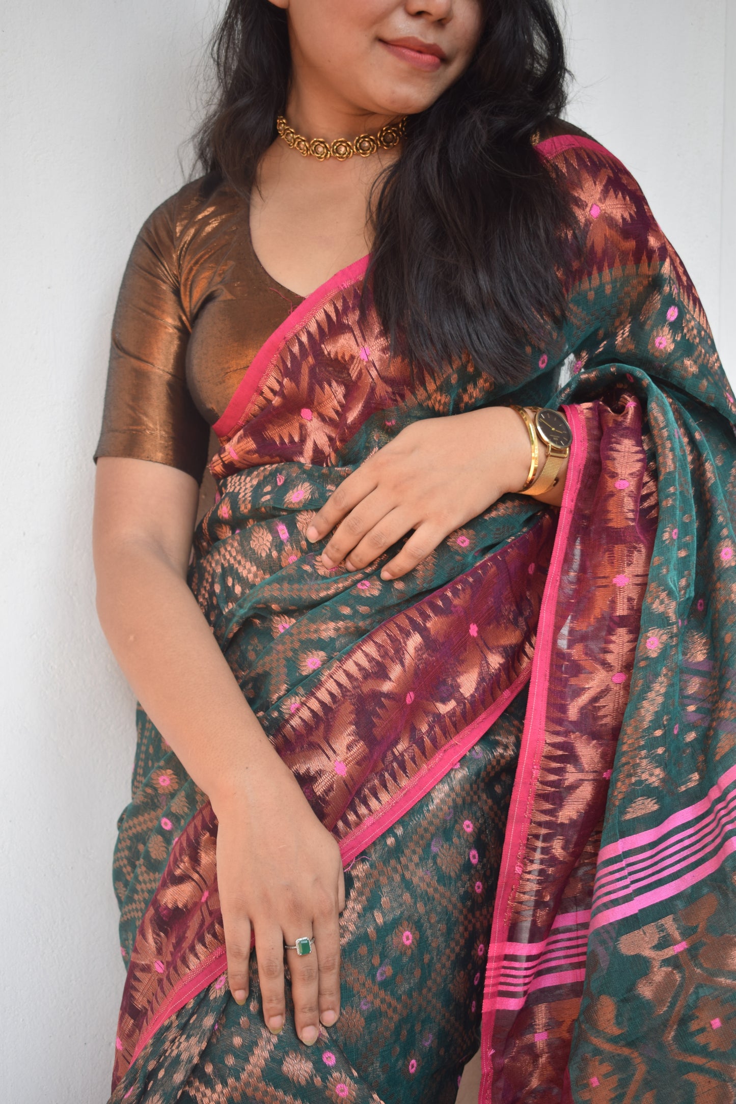 Azalea Jamdani Saree