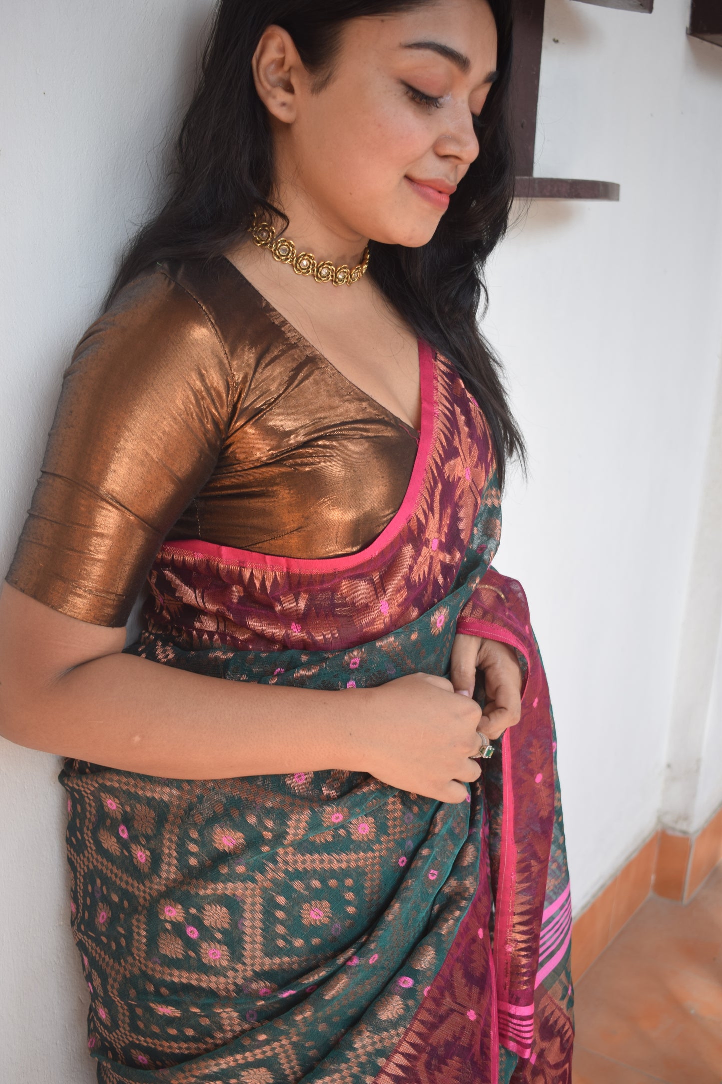 Azalea Jamdani Saree