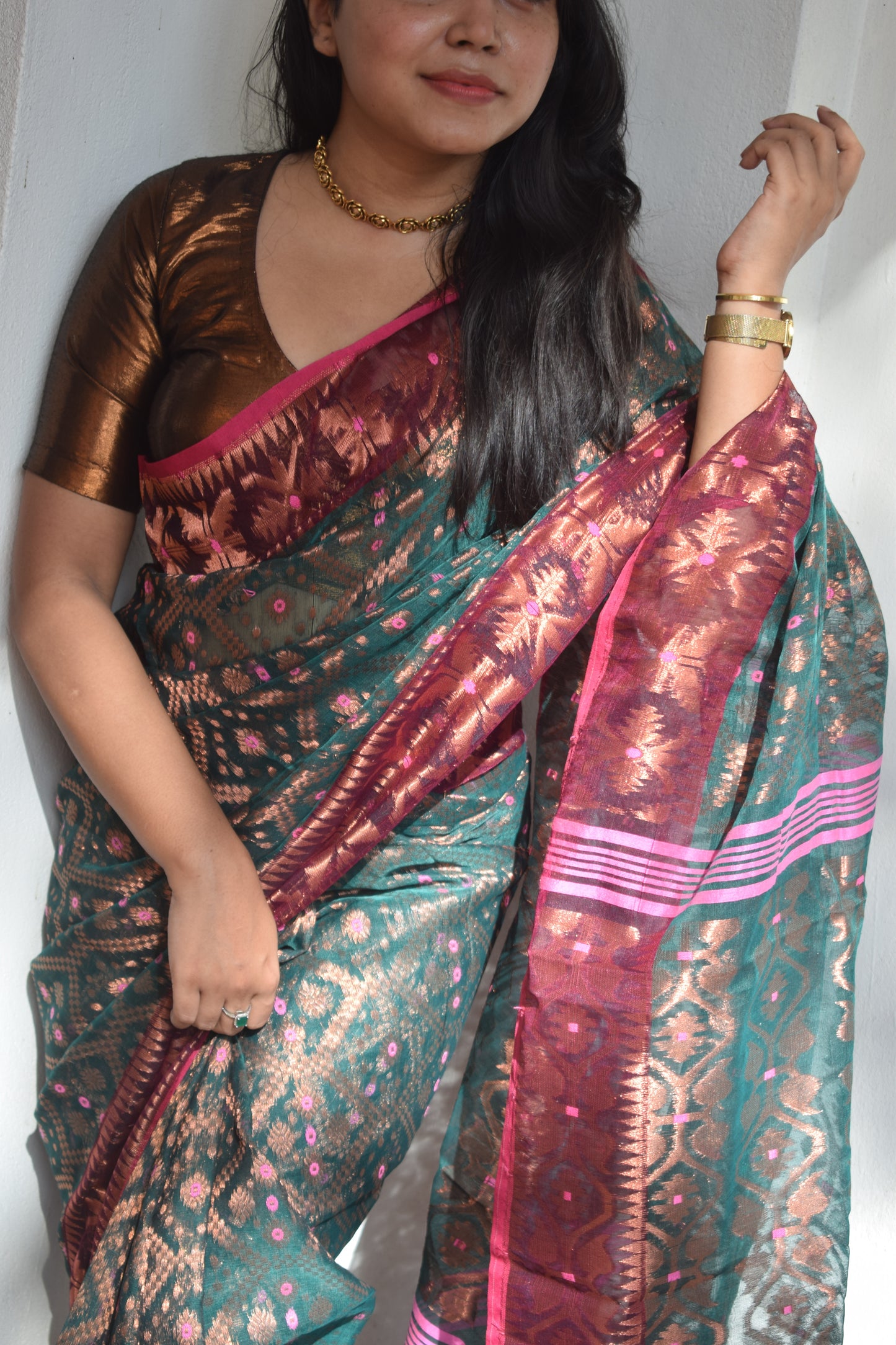Azalea Jamdani Saree