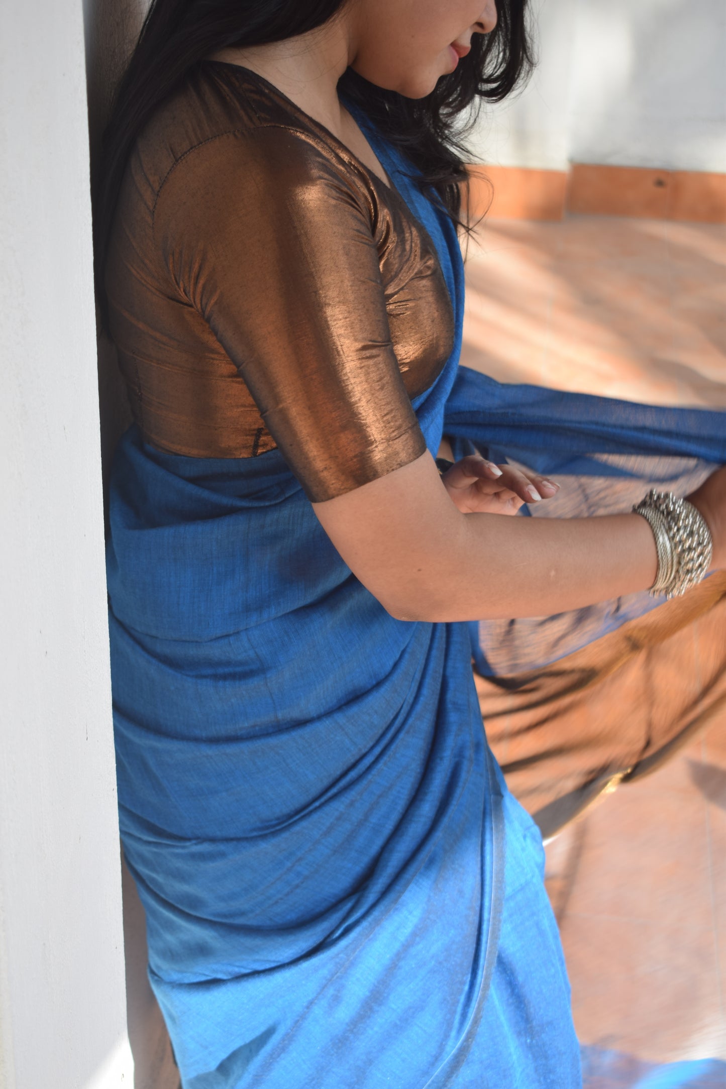 The Teal Waves Saree