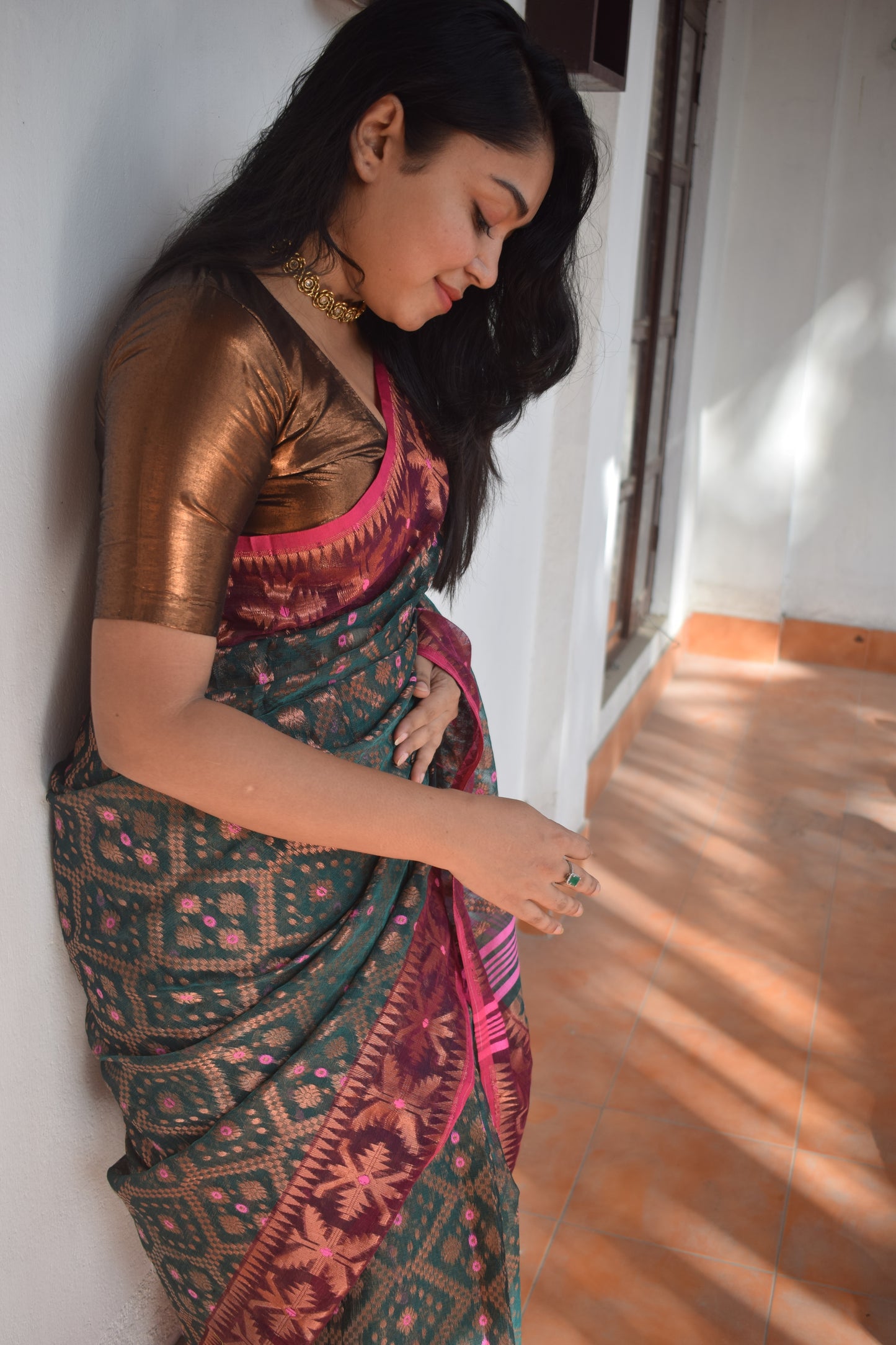 Azalea Jamdani Saree