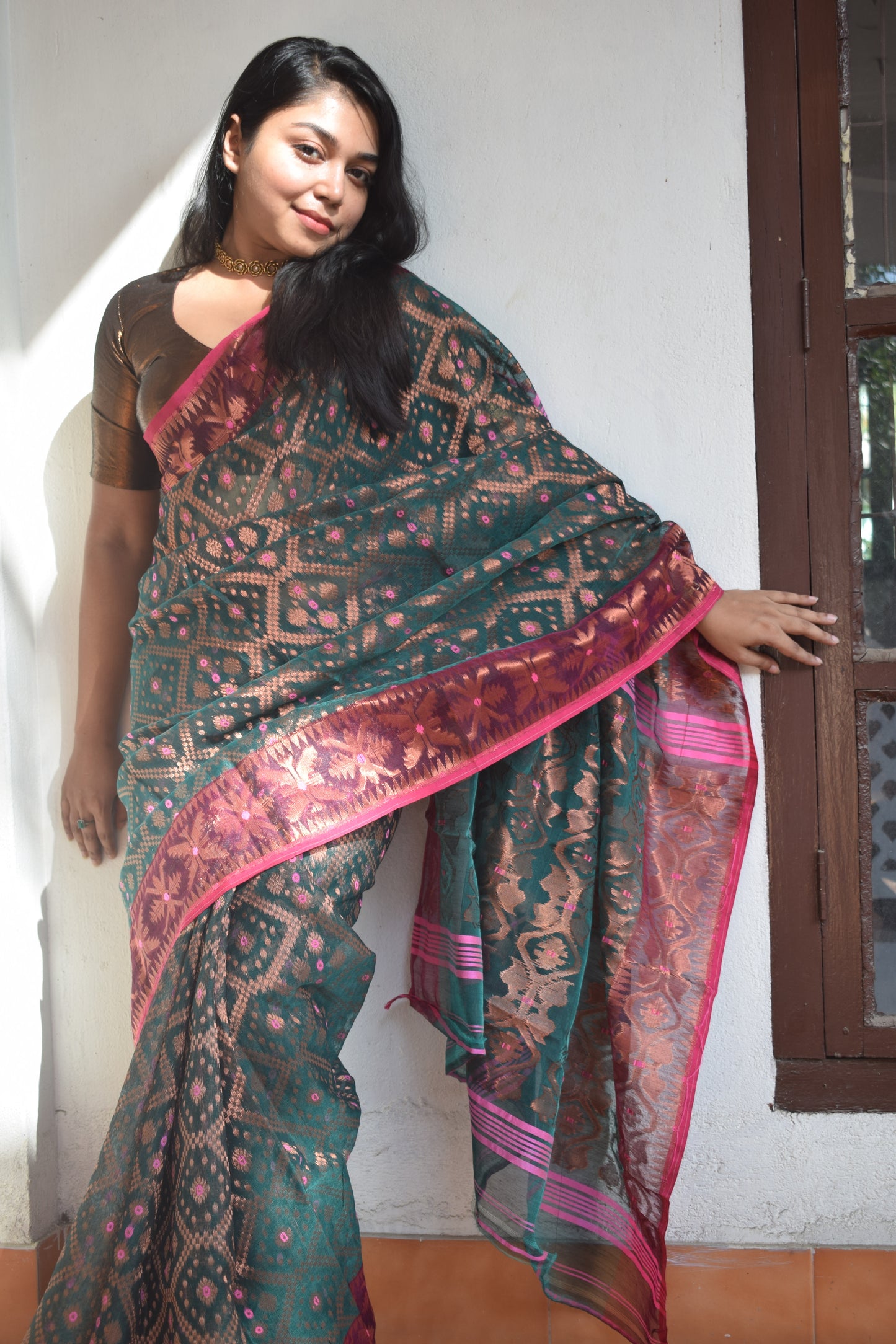 Azalea Jamdani Saree