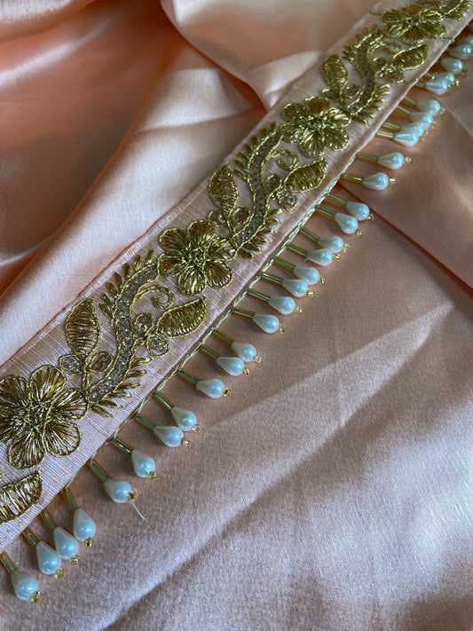 Peach Embellished Belt