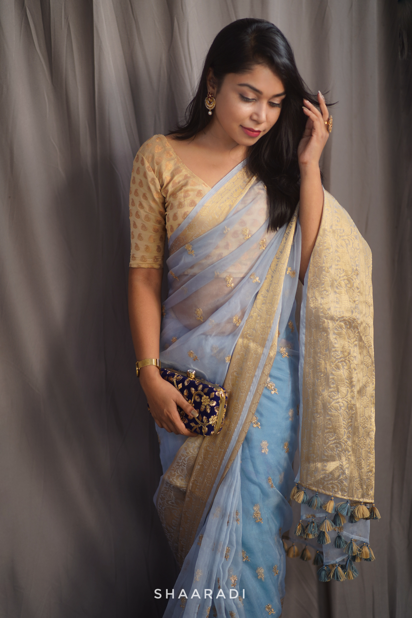 Love In A Mist Organza Saree