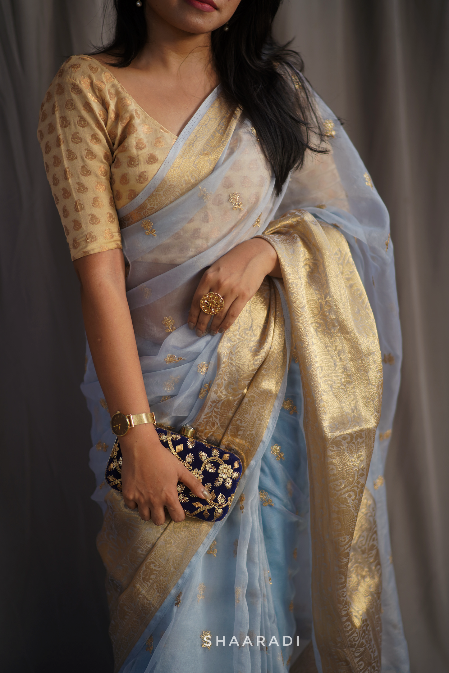 Love In A Mist Organza Saree
