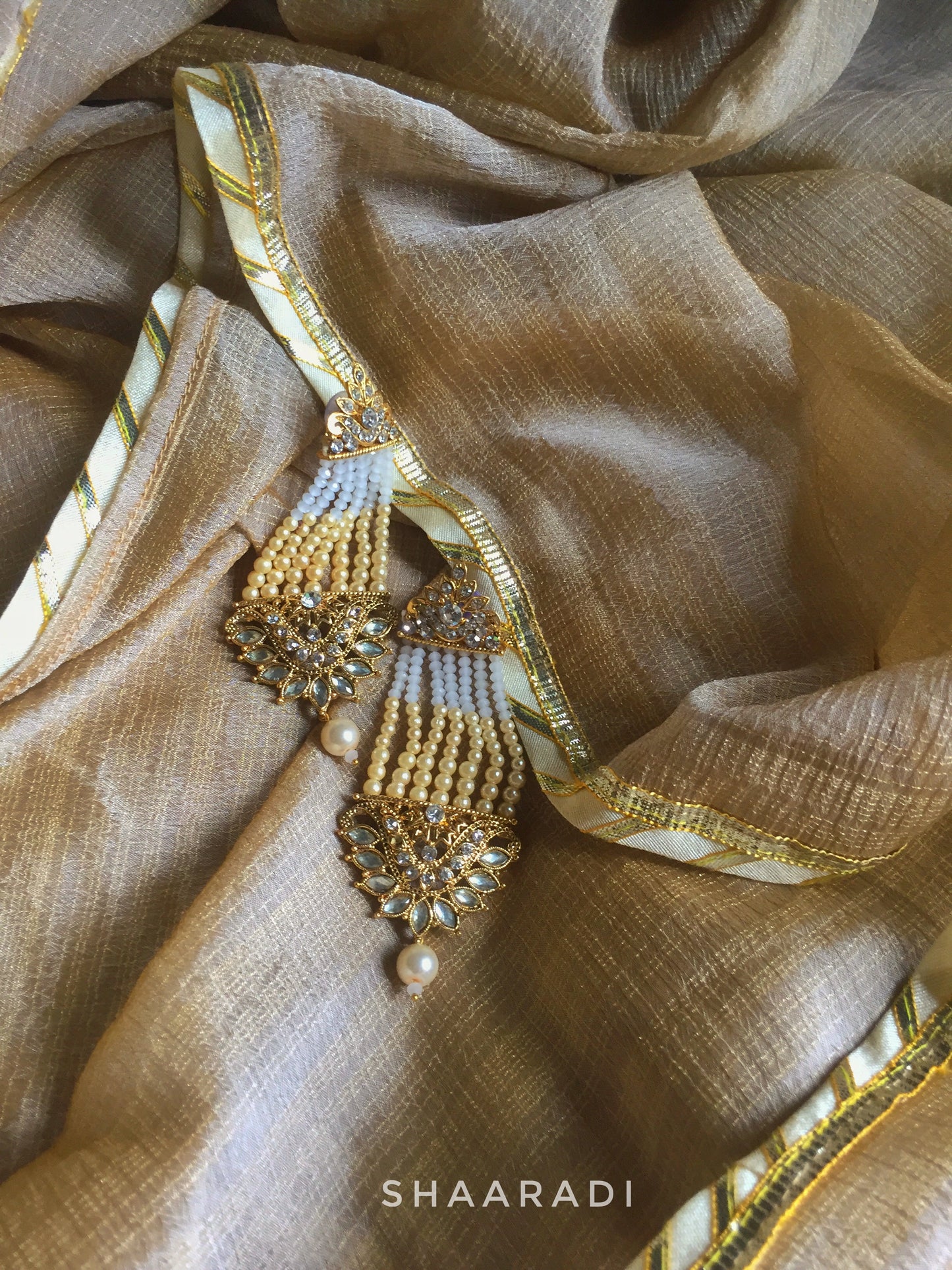 Beige Gota Saree
