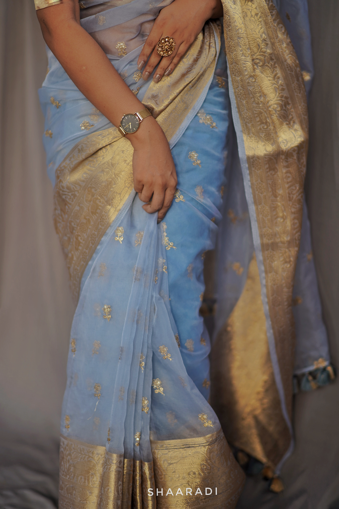 Love In A Mist Organza Saree
