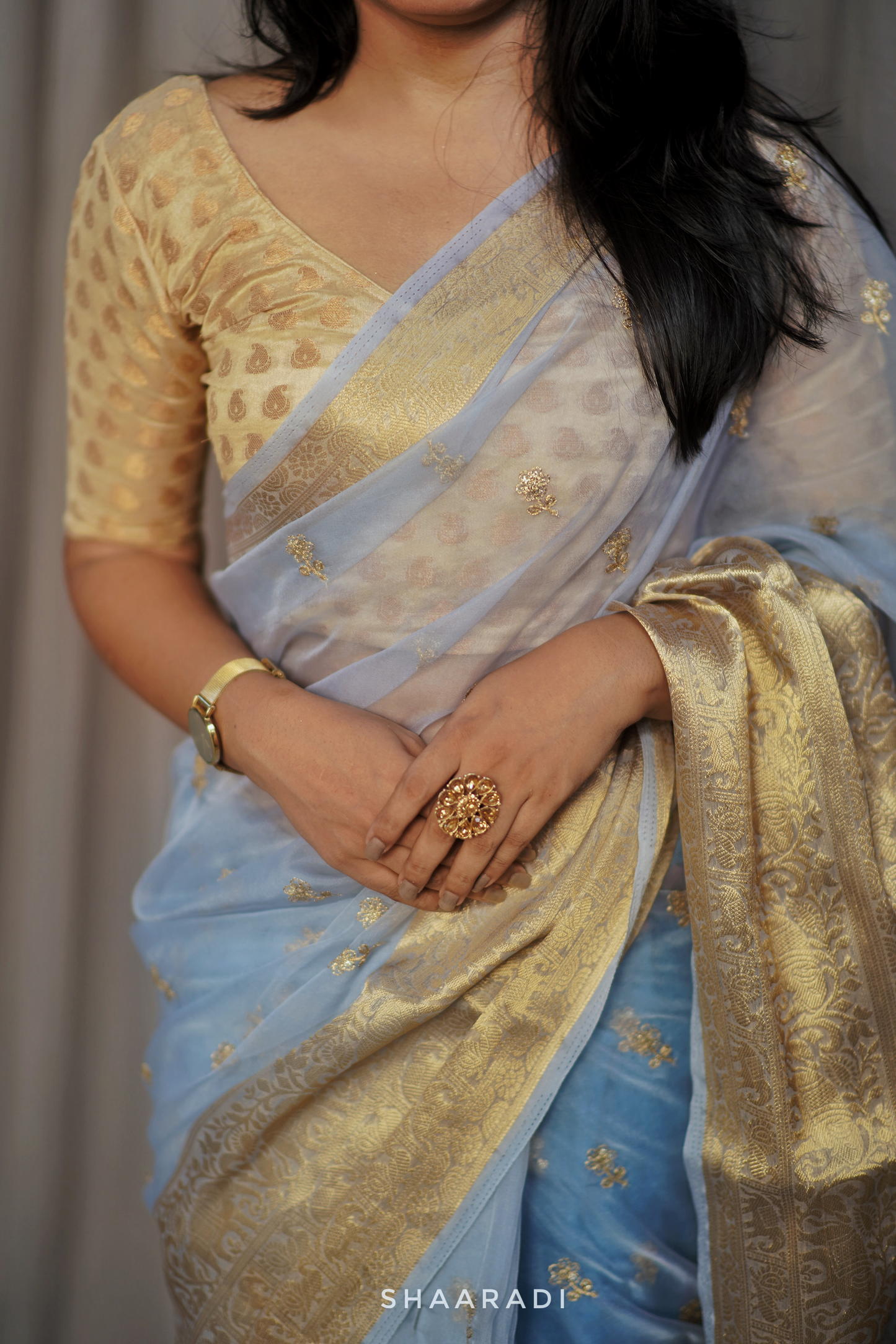 Love In A Mist Organza Saree