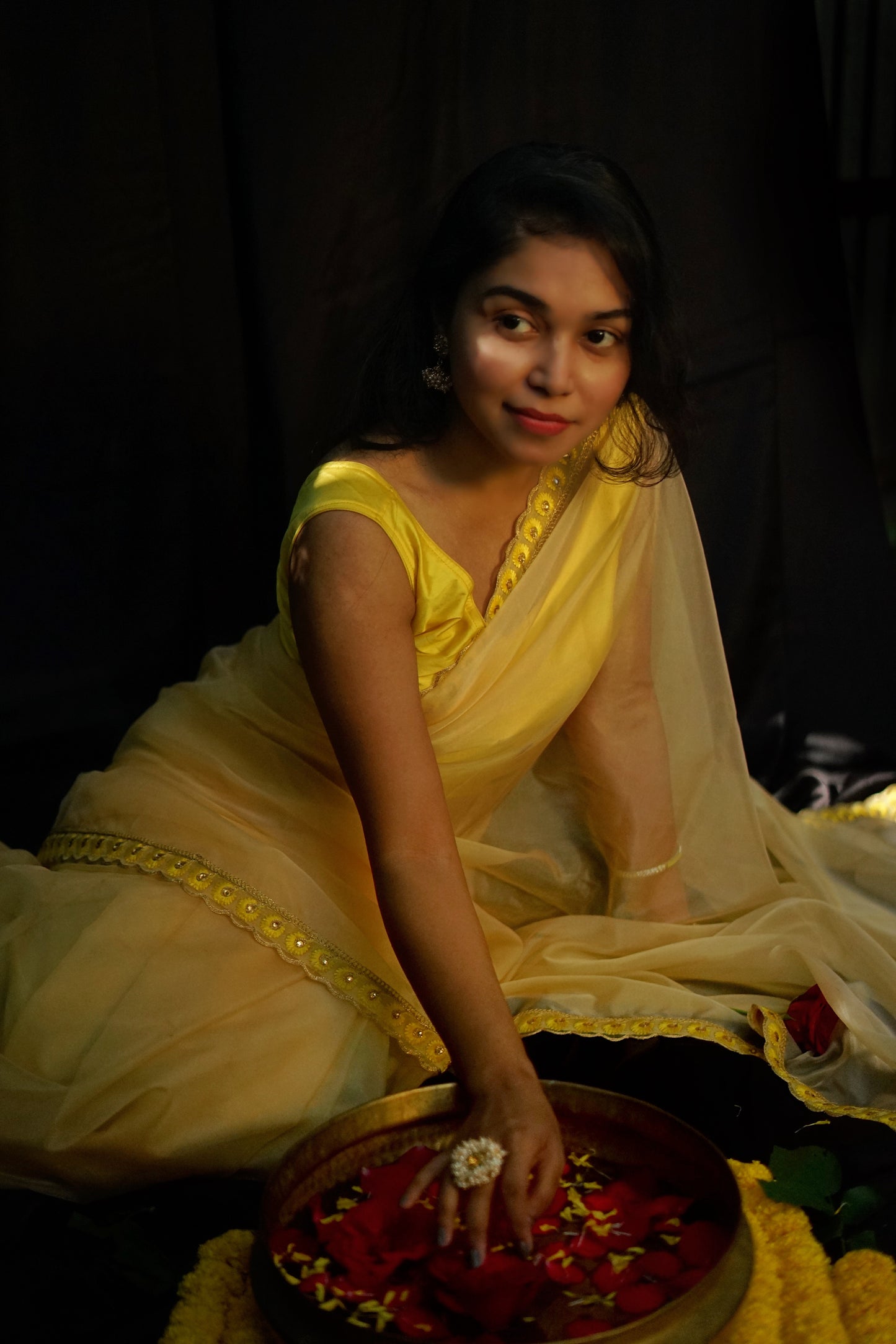 Genda Phool Organza Saree