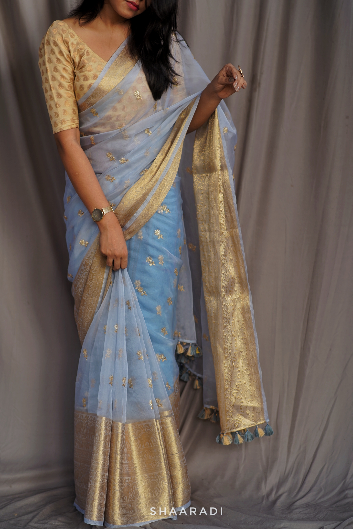 Love In A Mist Organza Saree