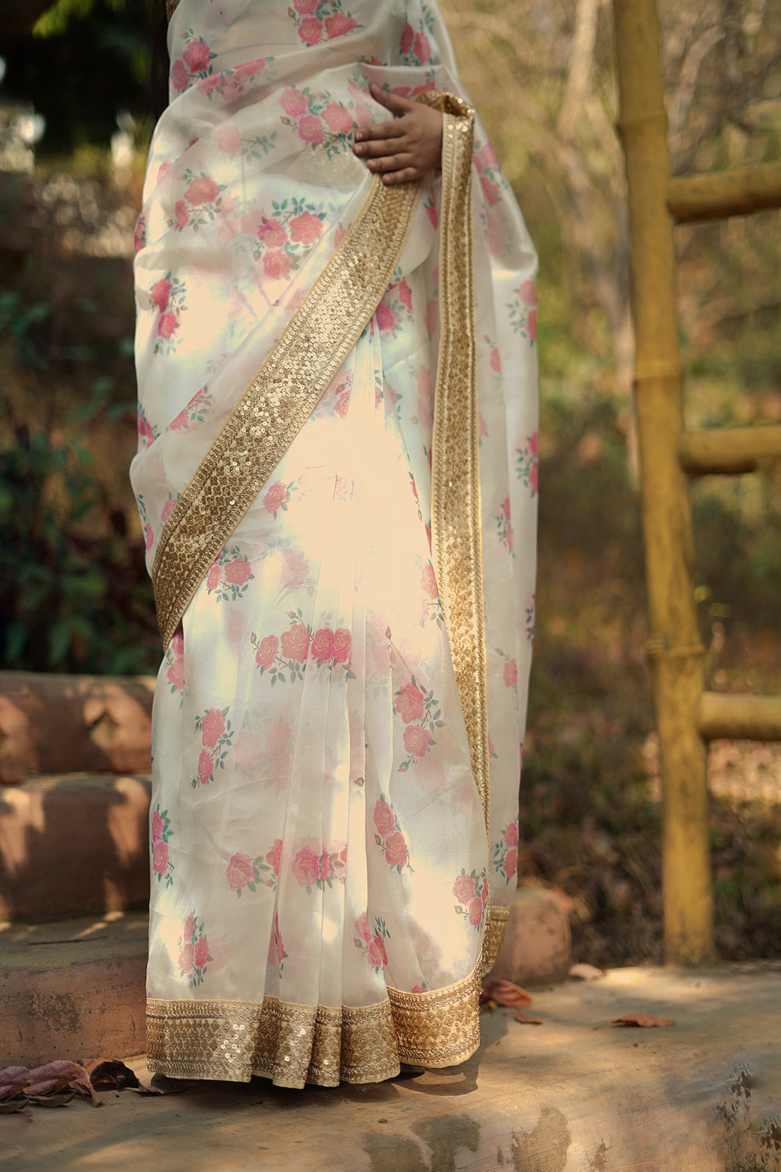 Floral Dreams Organza Saree
