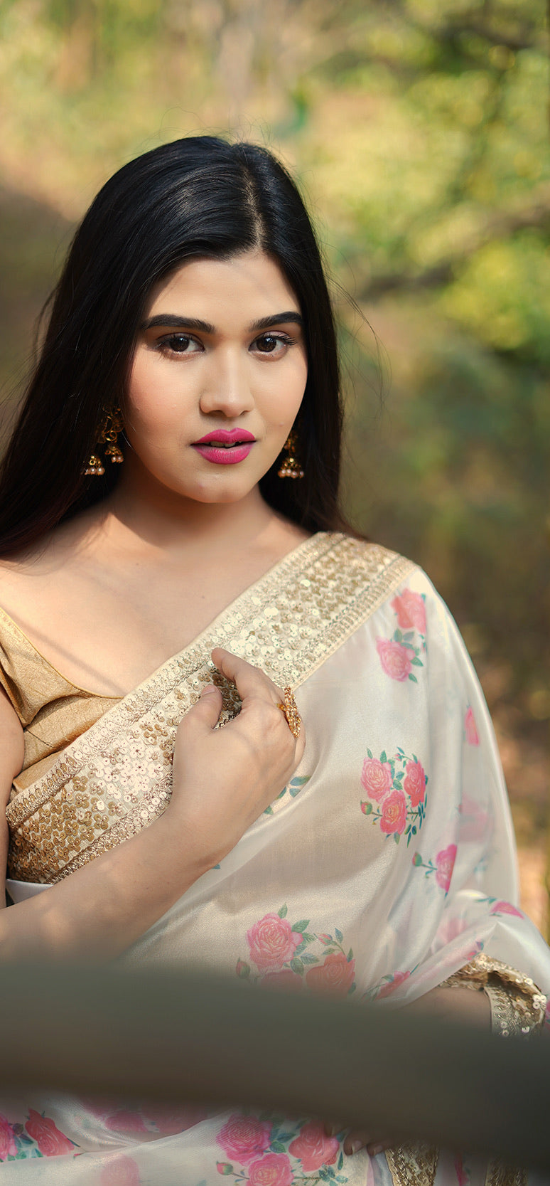 Floral Dreams Organza Saree