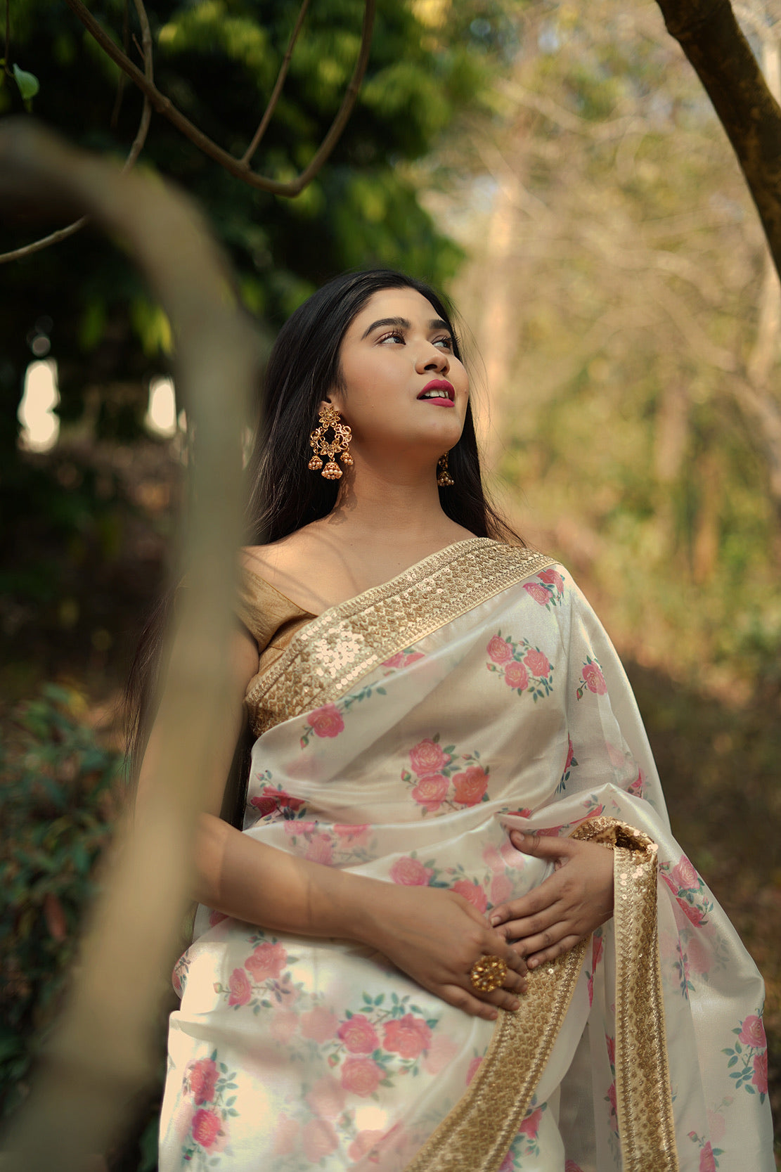 Floral Dreams Organza Saree