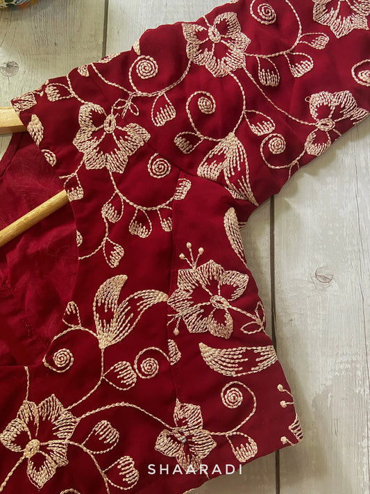Maroon Magnolia Blouse