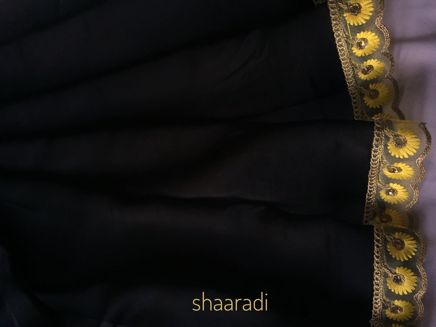 Sunflower Black Saree