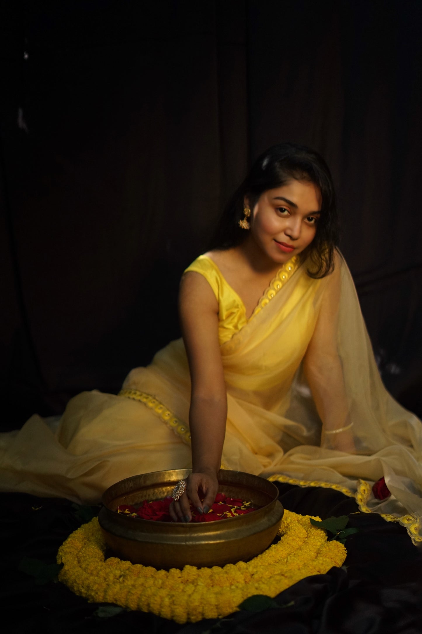 Genda Phool Organza Saree