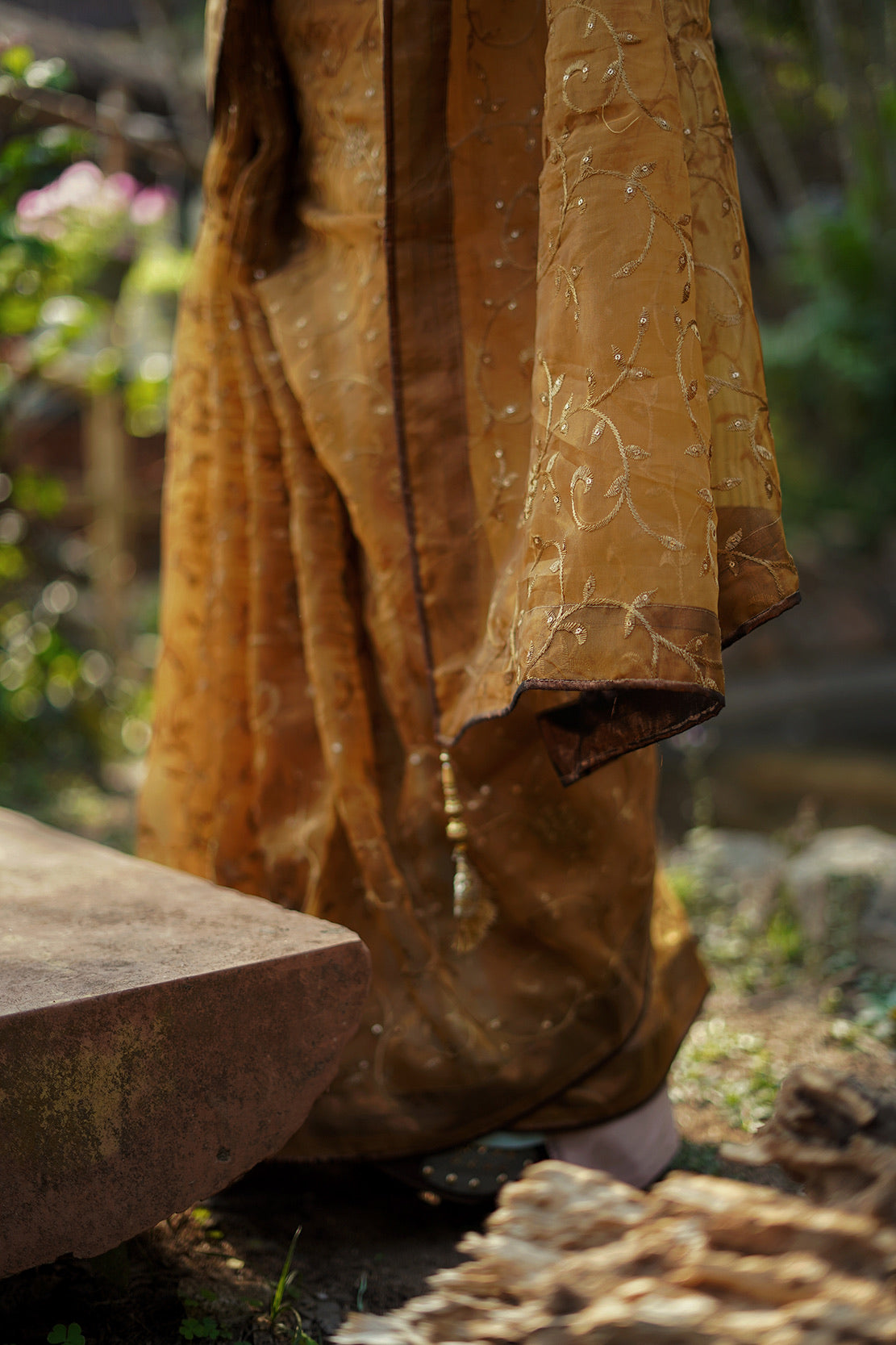 Copper Embellished Saree