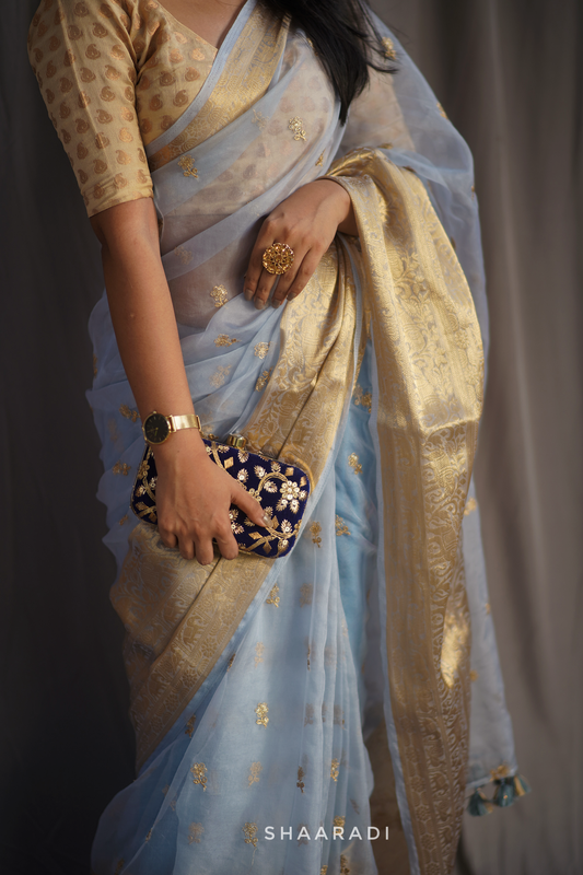 Love In A Mist Organza Saree