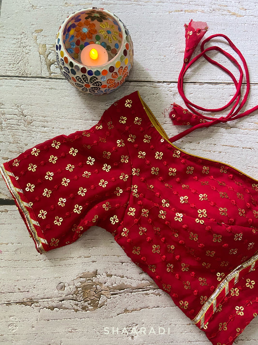 Red & Gold Blouse