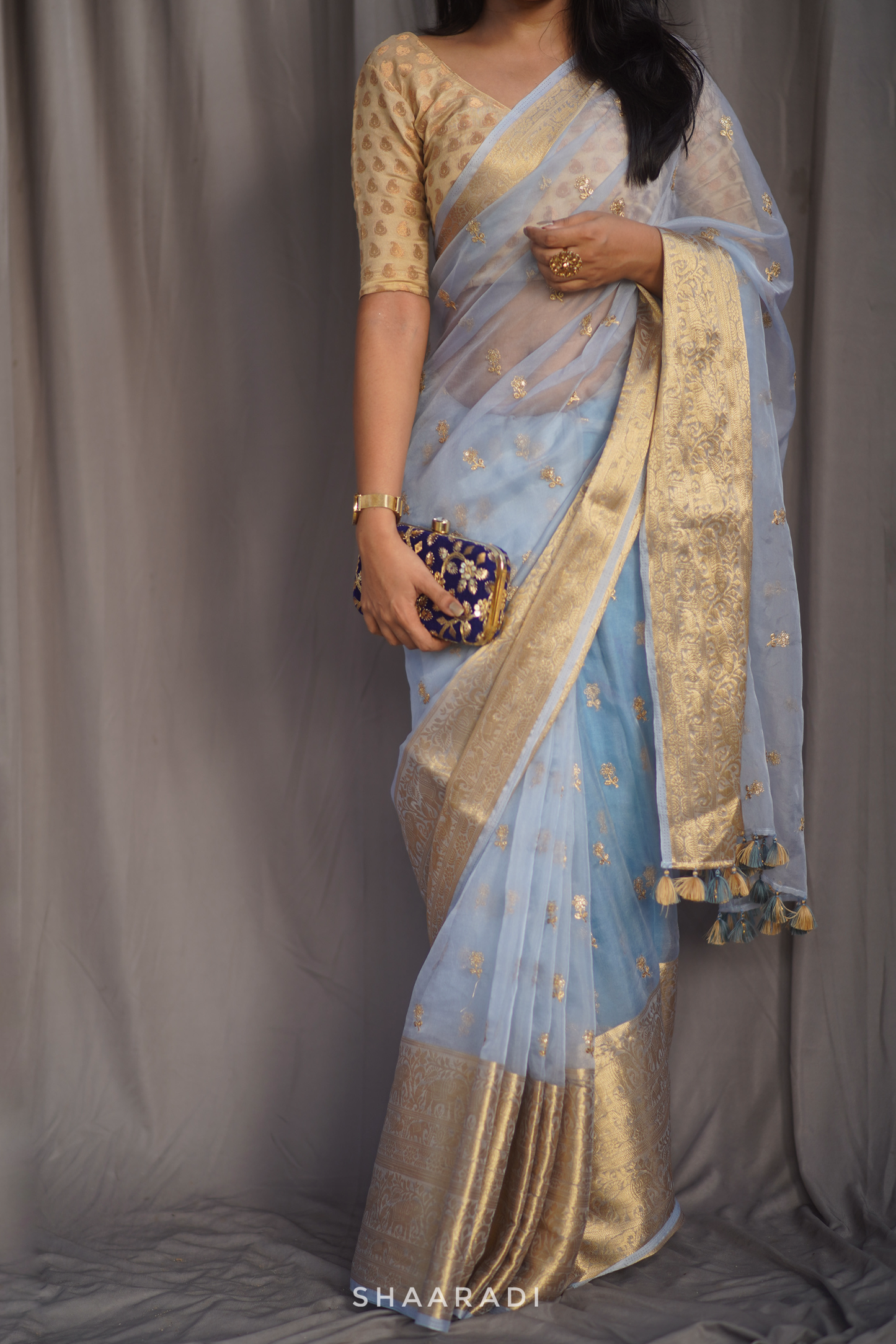 Love In A Mist Organza Saree