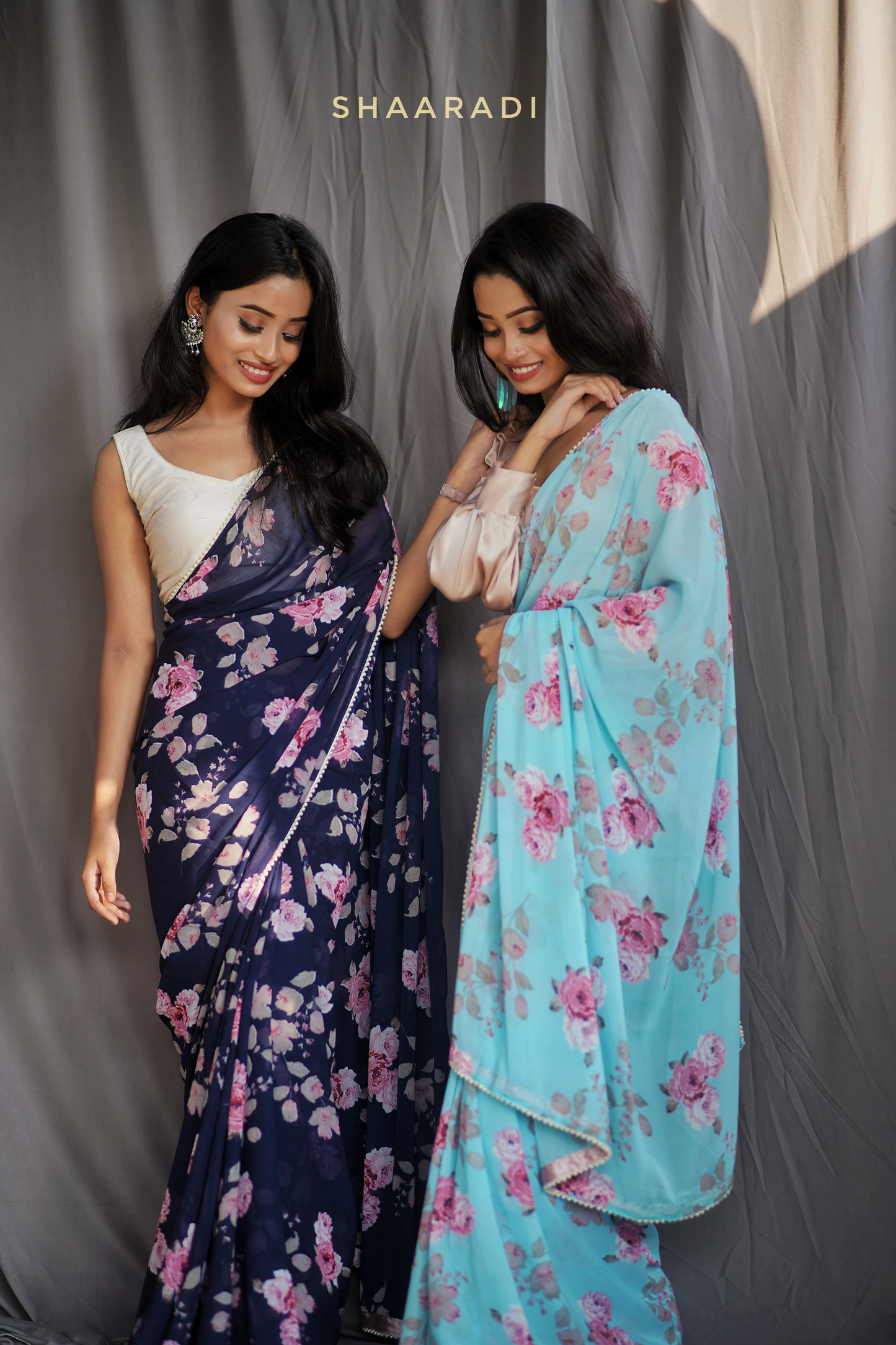 Iris Floral Saree
