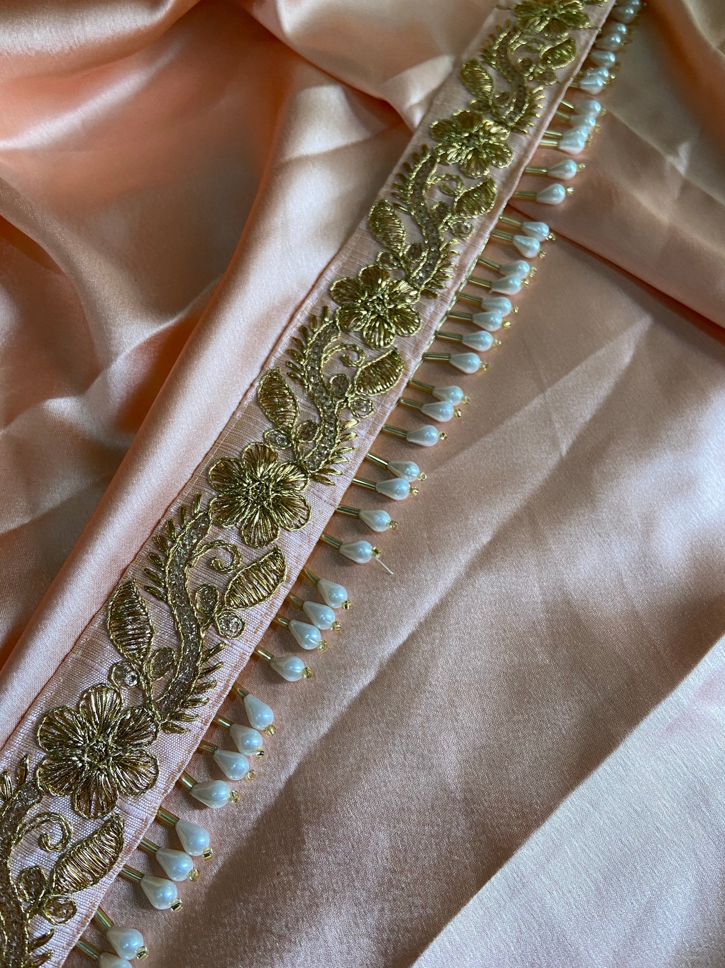 Peach Embellished Belt