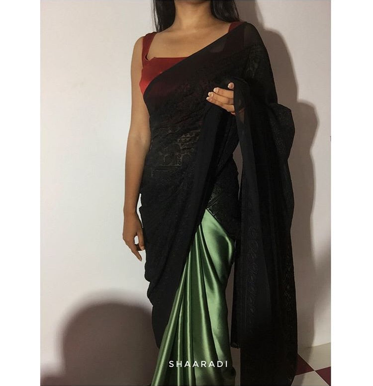 Black Pistachio Saree