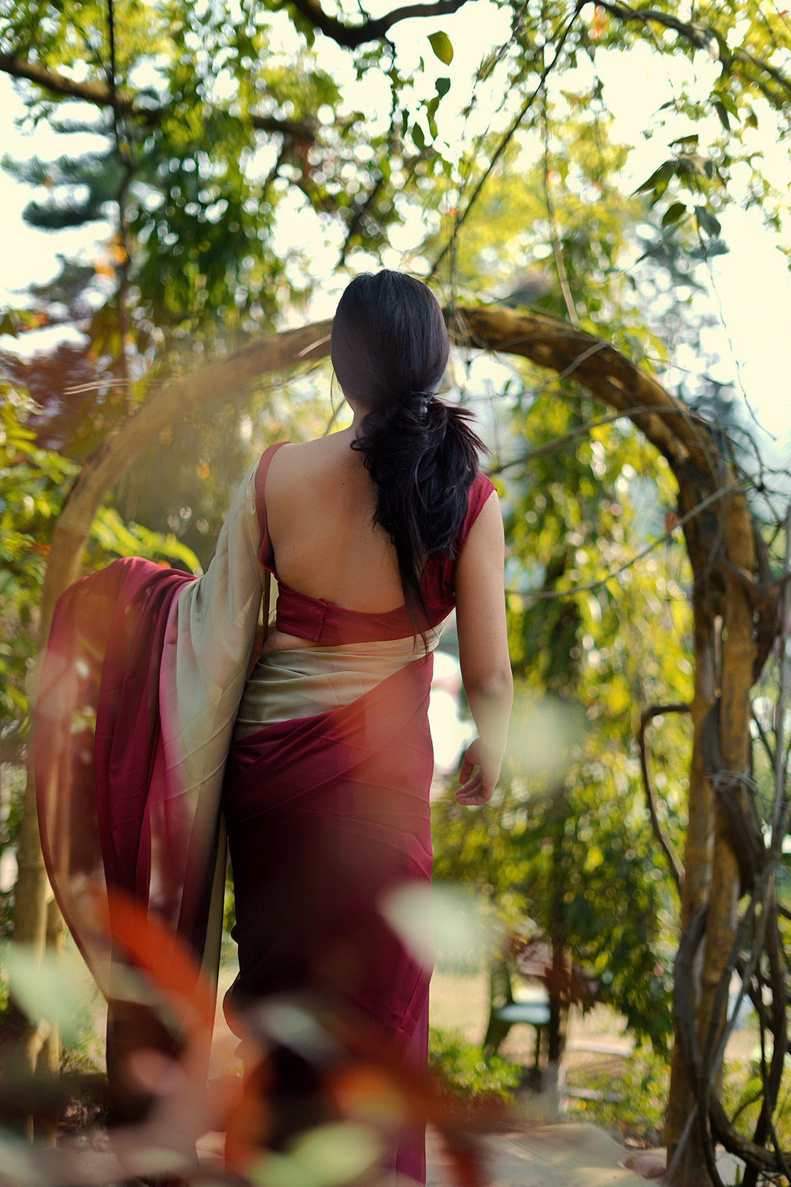 Dual Hues on Chiffon