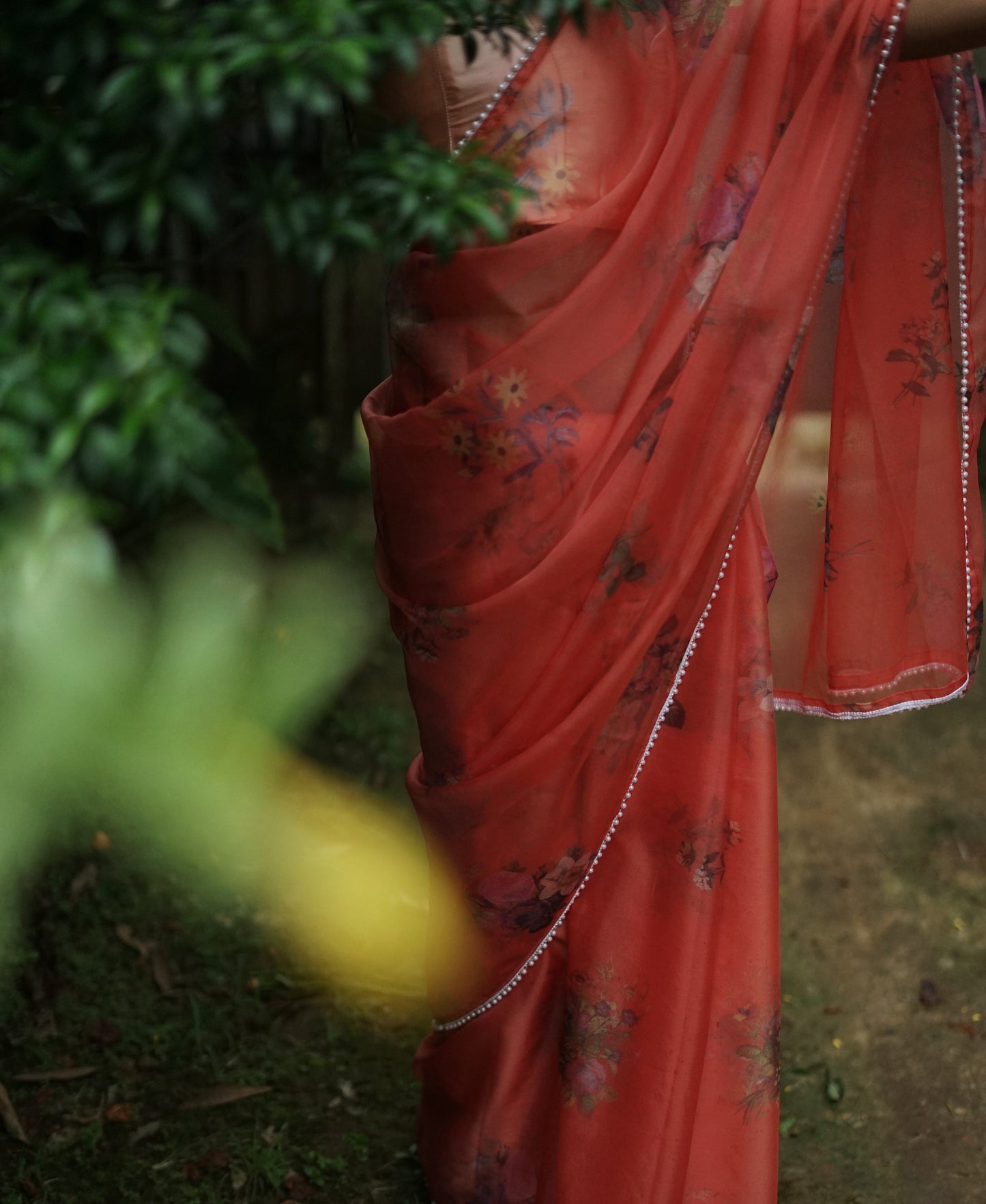Pretty in peach Organza Saree