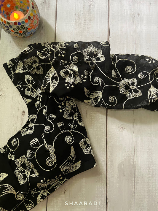Gardenia Black Blouse