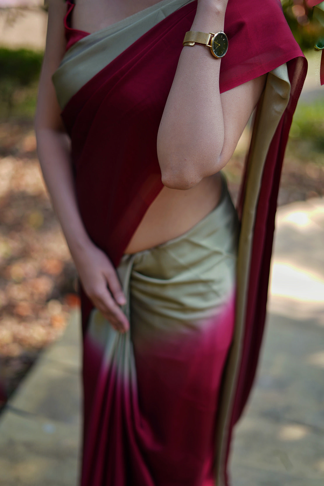 Dual Hues on Chiffon