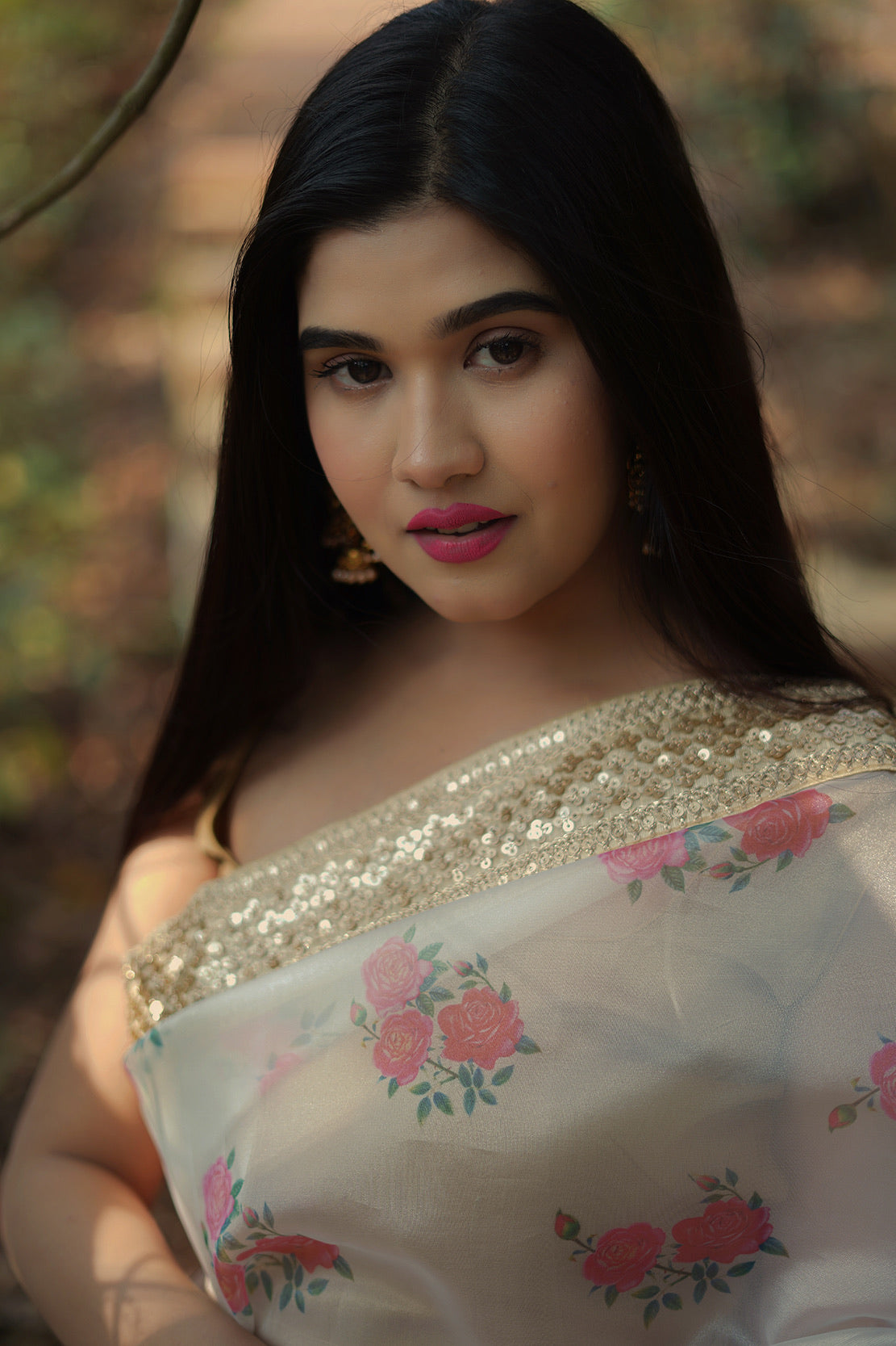 Floral Dreams Organza Saree