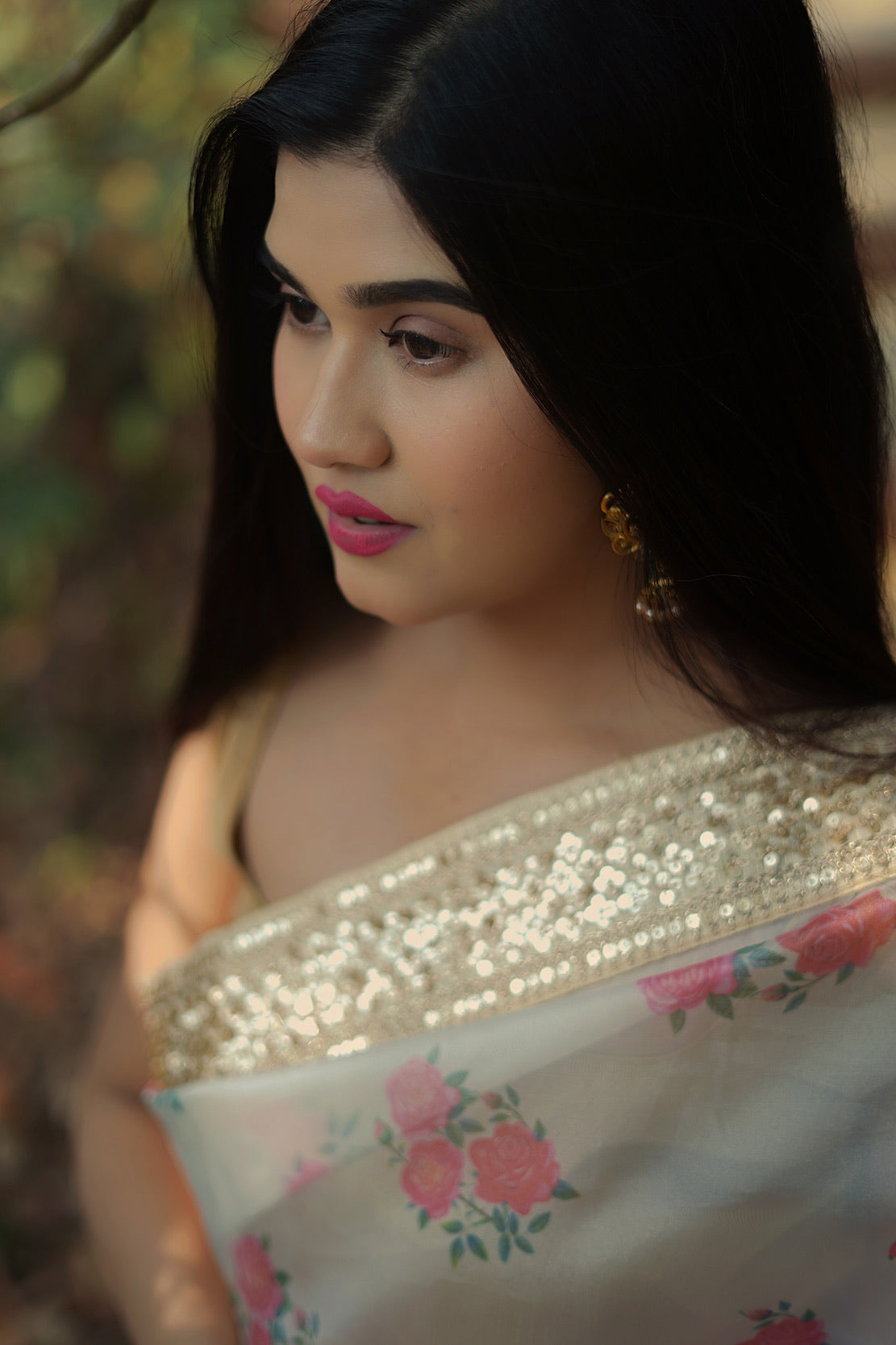 Floral Dreams Organza Saree